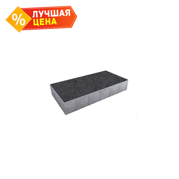 Плитка тротуарная Прямоугольник (Ла-Линия) В.5.П.10 Стоунмикс Черный 600x300x100 мм