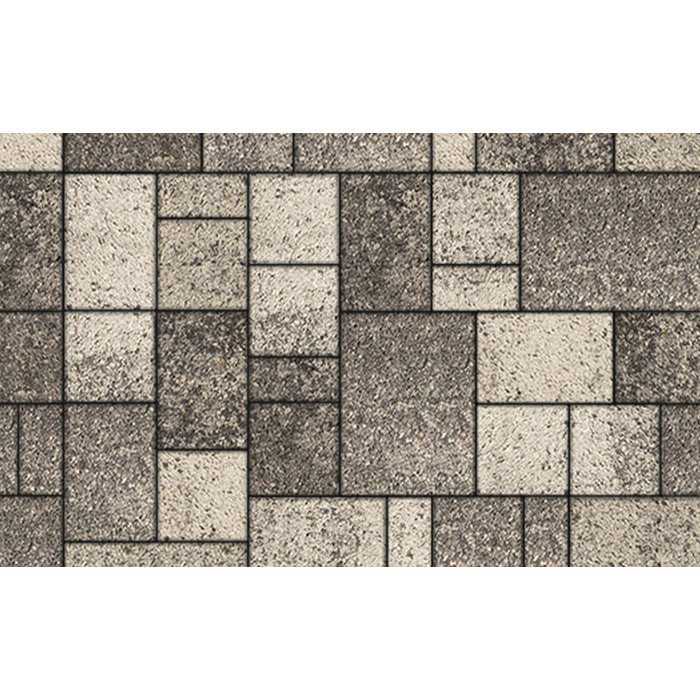 Плитка тротуарная Мюнxен Б.2.Ф.6см Листопад гранит Антрацит